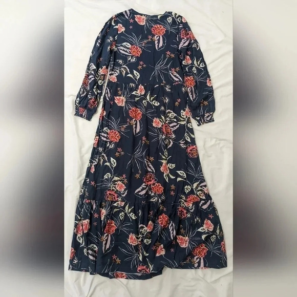 Roxy glowing energy long sleeve floral dress,color Blue, size S - Picture 4 of 15